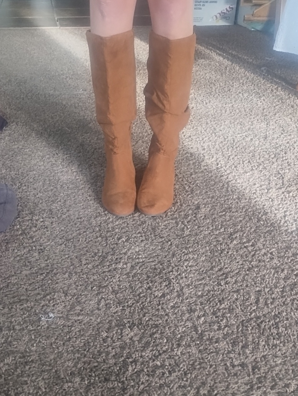 Women’s Tall Suede Boots in Brown